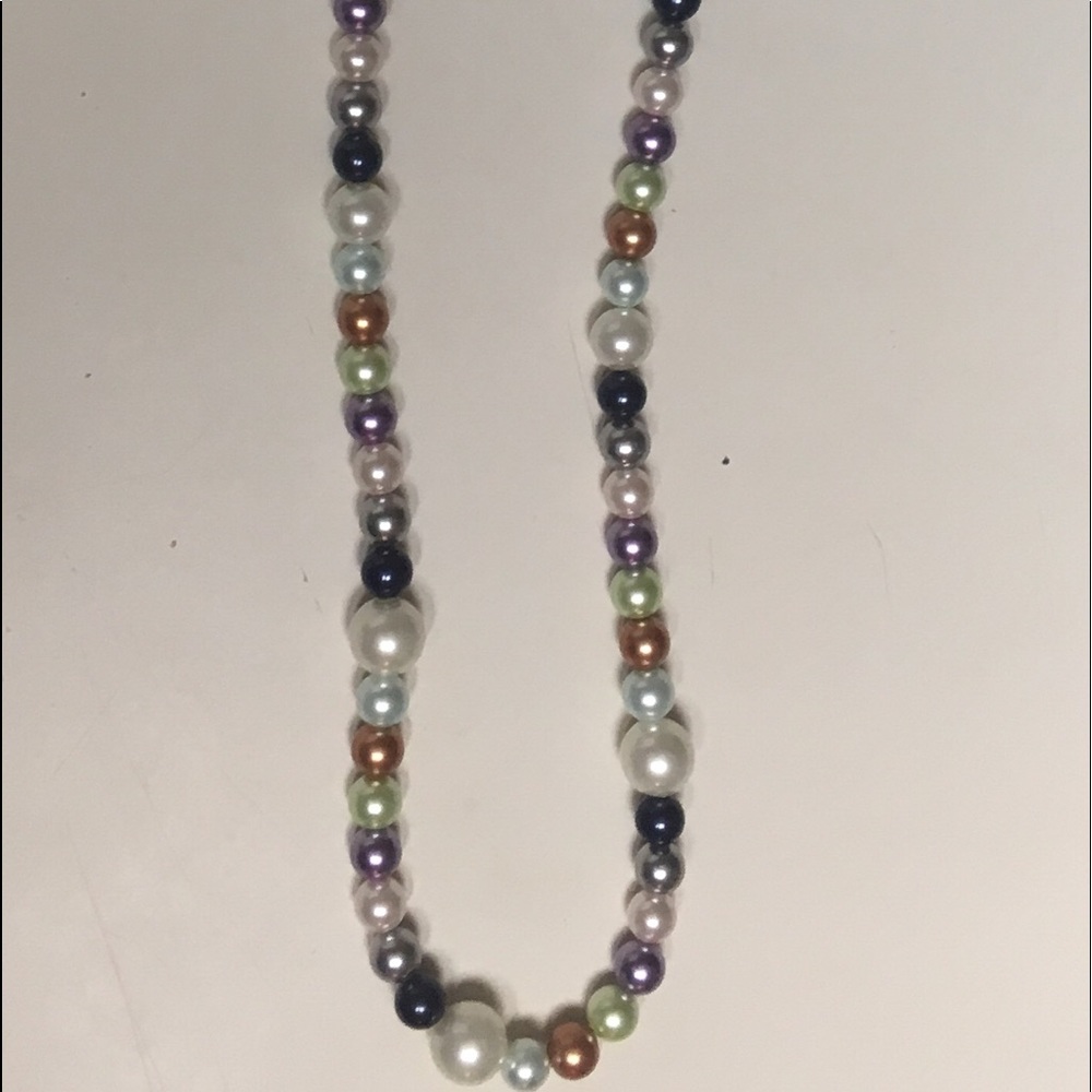 Oriental Simulated Multicolor Round Pearl Strand - image 3